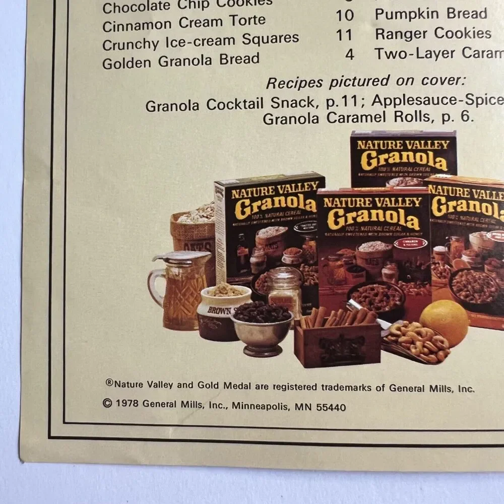 Vintage 1978 Cookbook Granola Good Bakings Paperback